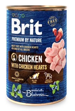 Brit Premium Dog by Nature konz Chicken & Hearts 400g