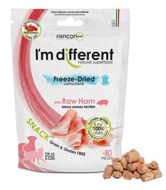 I´M DIFFERENT SNACK šunka - mrazem sušený pamlsek, 40 g