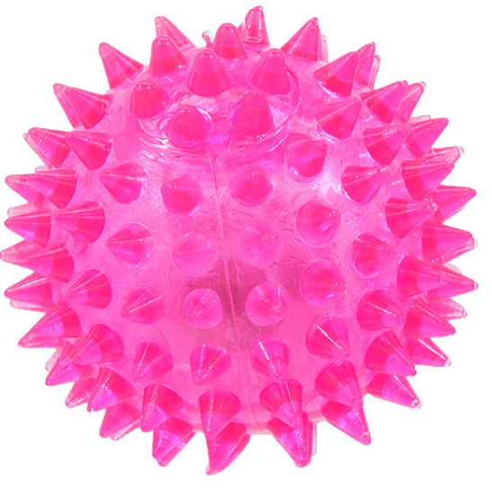 Hračka DOG FANTASY míček LED růžový 5 cm