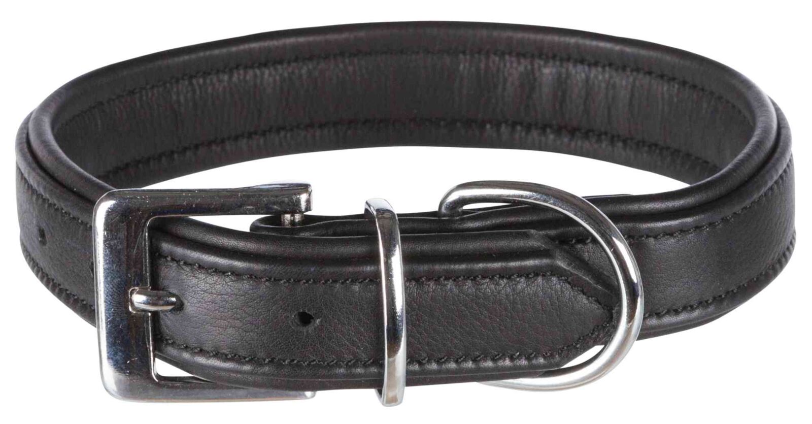TRIXIE Obojek ACTIVE COMFORT kožený - černý L-XL:52-63cm/35mm