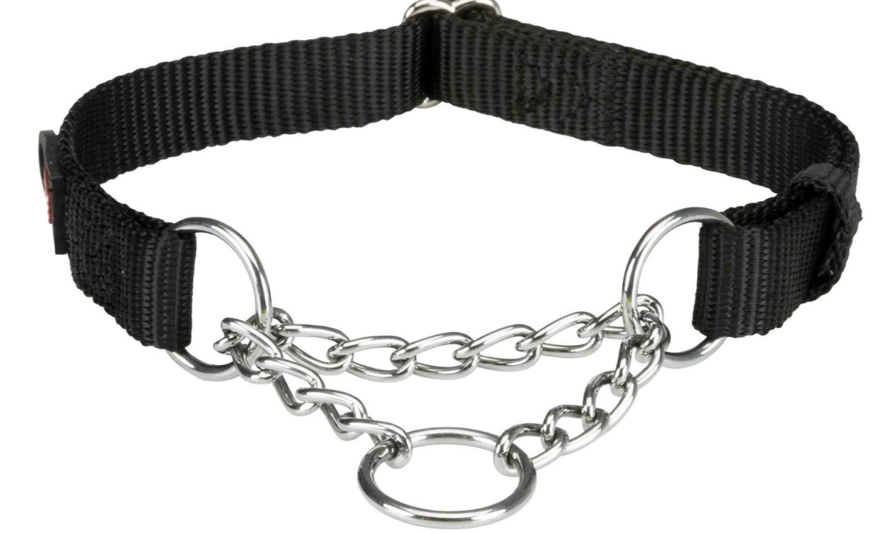 TRIXIE Nylonový polostahovací obojek PREMIUM - černá S-M:30-40cm/15mm