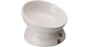 TRIXIE Zvýšená ergonomická keramická miska, 0.15 l/ø 13 cm, bílá