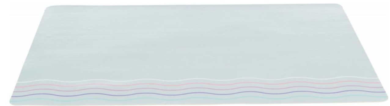 TRIXIE Prostírání pod misky WAVES, 44 x 28 cm, šedá / vlnky