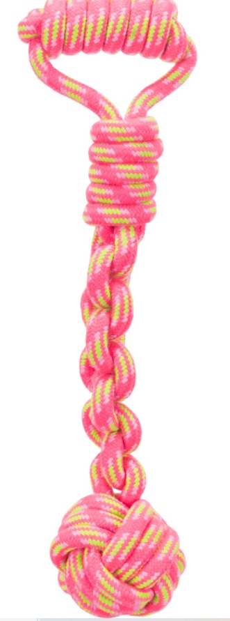 TRIXIE Bavlněné přetahovadlo s bavlněným míčem 8/38 cm