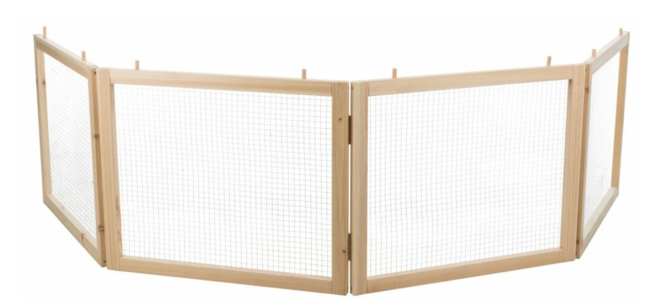 TRIXIE Vnitřní výběh pro zakrslé králíky, 60 - 240 x 50 cm, přírodní dřevo/kov