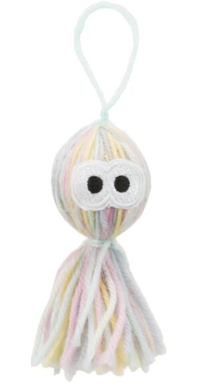 TRIXIE Chobotnička z vlny s rolničkou, hračka pro kočky, 12 cm, polyester - DOPRODEJ