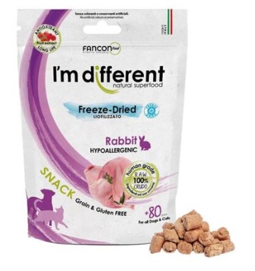 I´M DIFFERENT SNACK králík - mrazem sušený pamlsek, 40 g