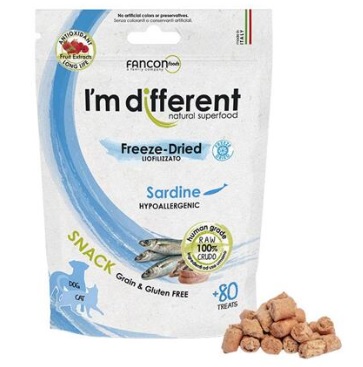 I´M DIFFERENT SNACK sardinky - mrazem sušený pamlsek, 40 g