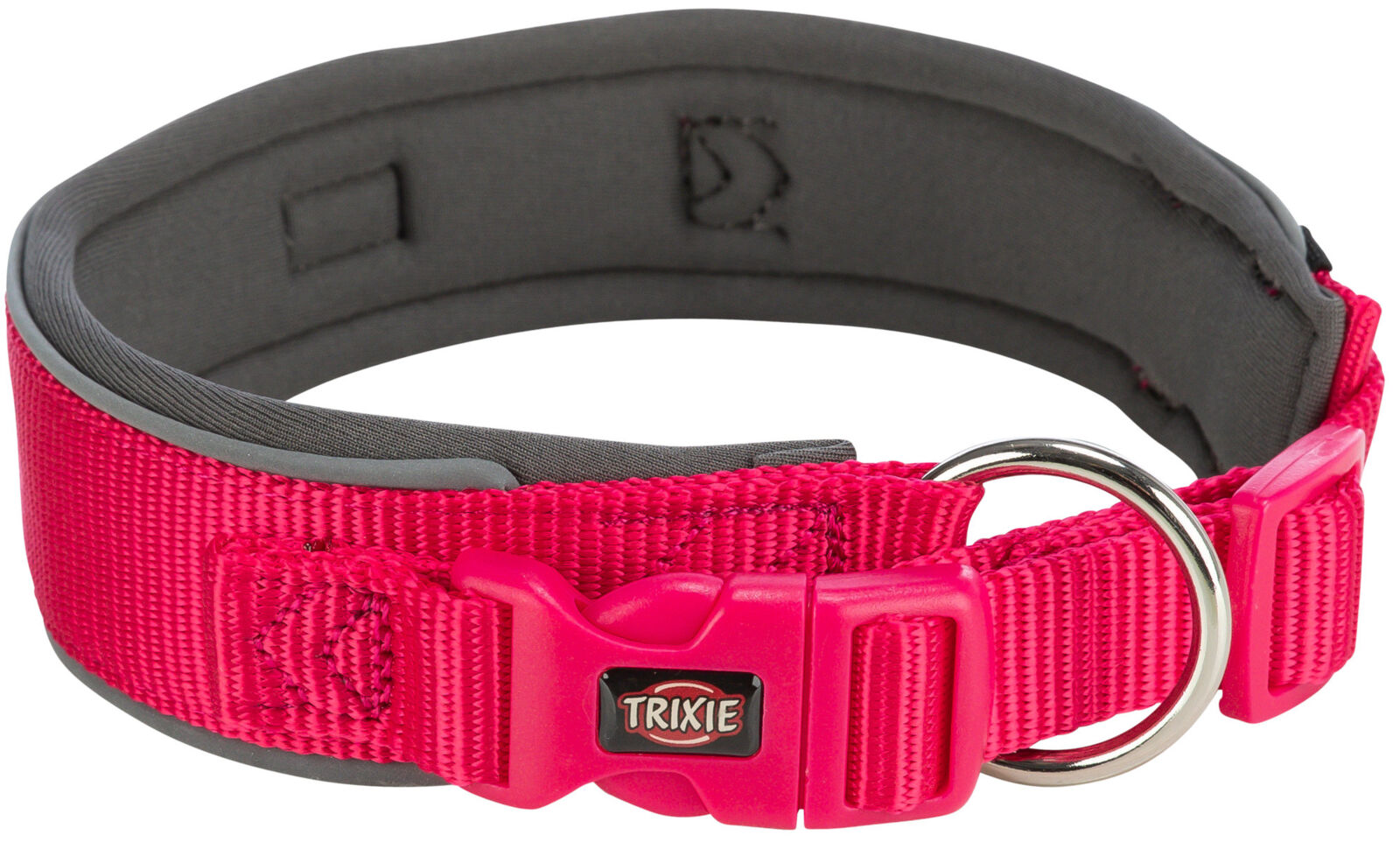TRIXIE PREMIUM obojek extra široký, fuchsia/grafit XS-S: 27-35 cm/25 mm
