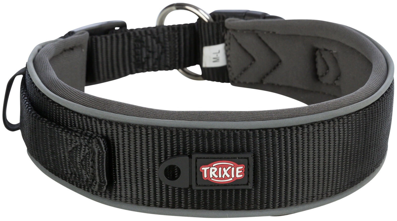 TRIXIE PREMIUM obojek extra široký, černá/grafit L: 46-55 cm/50 mm