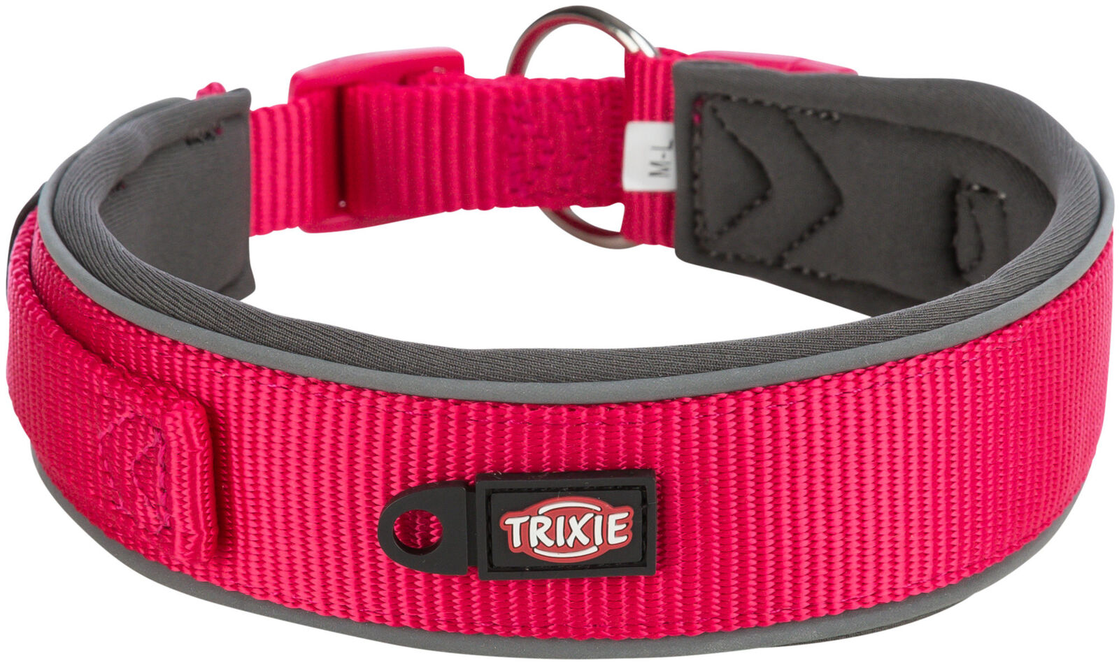 TRIXIE PREMIUM obojek extra široký, fuchsia/grafit L: 46-55 cm/50 mm