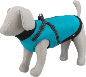TRIXIE Obleček PONTIS - vesta s postrojem, tyrkysová XXS: 24cm, hruď: 40-44cm, krk: 30cm