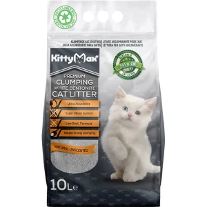 KITTYMAX hrudkující, bezprašný bílý bentonit  10 l