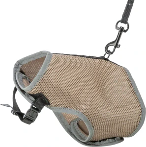 TRIXIE Postroj VESTA s vodítkem pro kočku 24-42 cm/1,20 m, šedobéžová