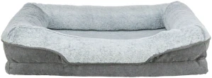 TRIXIE Vital Bed LINO, ortopedický obdélníkový pelech, šedá/světlešedá 90 x 65 cm