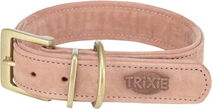 TRIXIE Obojek PURE kožený, růžová M-L: 39-46 cm/ 35 mm