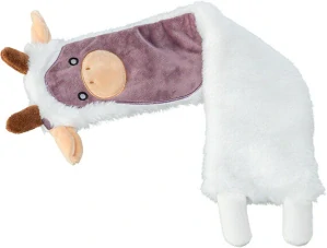 TRIXIE Be Eco kráva, recyklovaná hračka pro psy, šustící, 51 cm, polyester, bílá/fialová