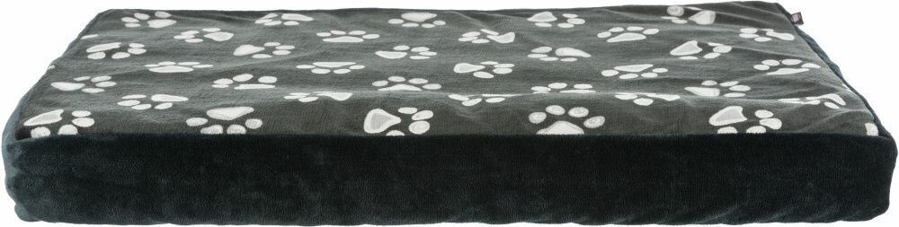 TRIXIE Obdelníkový polštář JIMMY černý s tlapkami 120 x 80cm