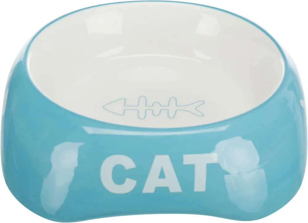 TRIXIE Keramická miska 200ml/13cm - CAT + rybí kostra