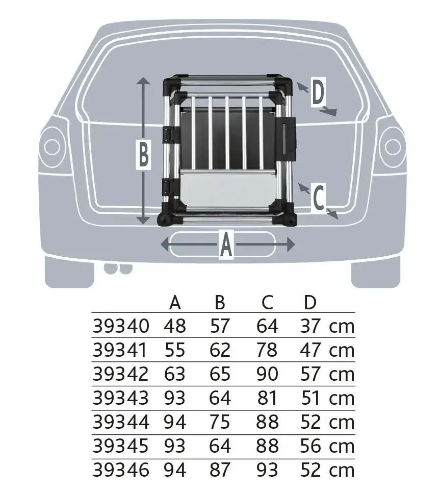 TRIXIE Transportní klec - hliníkový rám, pevné panely 55x62x78 cm