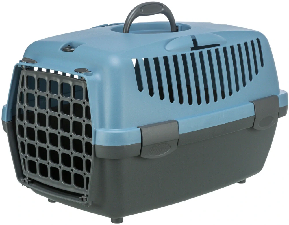 TRIXIE Transportní box CAPRI II, XS-S: 37x34x55cm (max. 8kg) - tmavě šedá/modrá