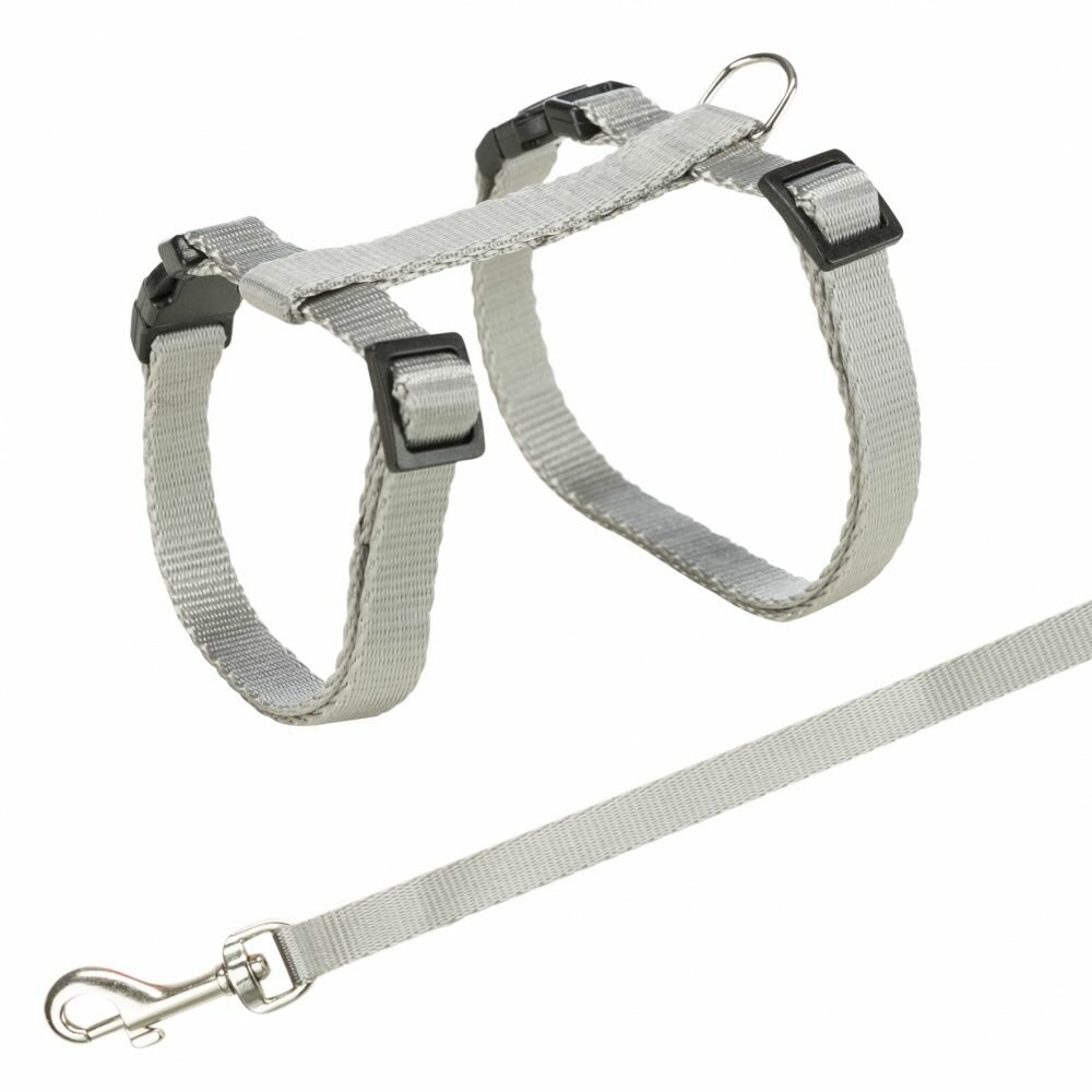 TRIXIE Postroj s rychlouzávěry + vodítko na kočku 27-45cm/10mm 1,2m