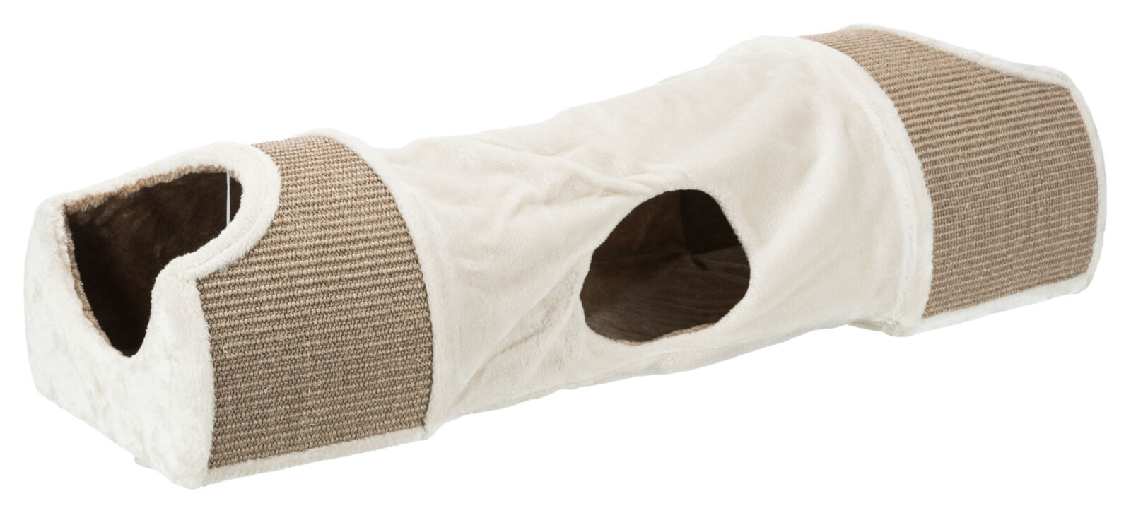 TRIXIE Plyšový škrábací tunel pro kočky 110x30x38 cm -sv.šedý/hnědý