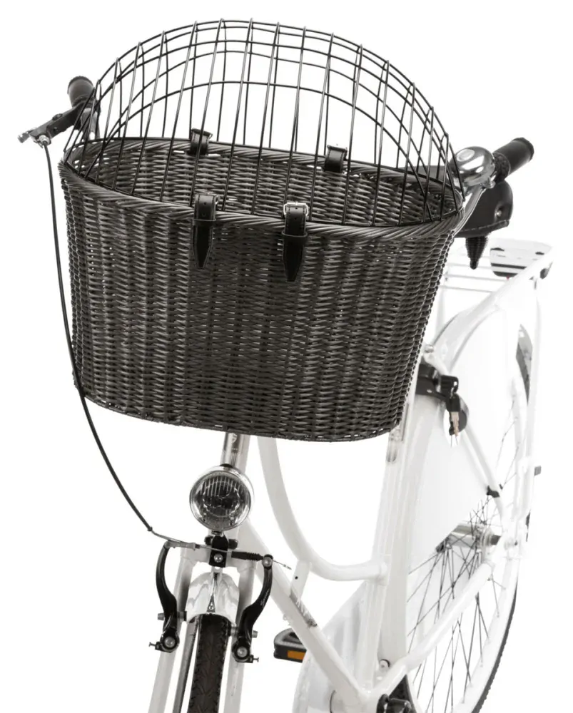TRIXIE Transportní košík na řidítka, 44 x 34  x 41cm, antracit (max. 5kg)