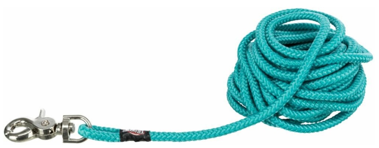 TRIXIE Stopovací vodítko kulaté, vypouštěcí karabina - oceán S-L:20m/6mm