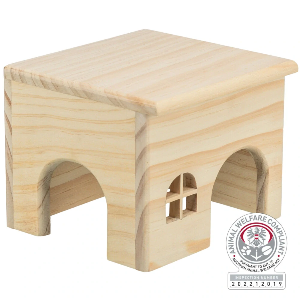 TRIXIE Dřevěný domek s rovnou střechou 15x12x15cm
