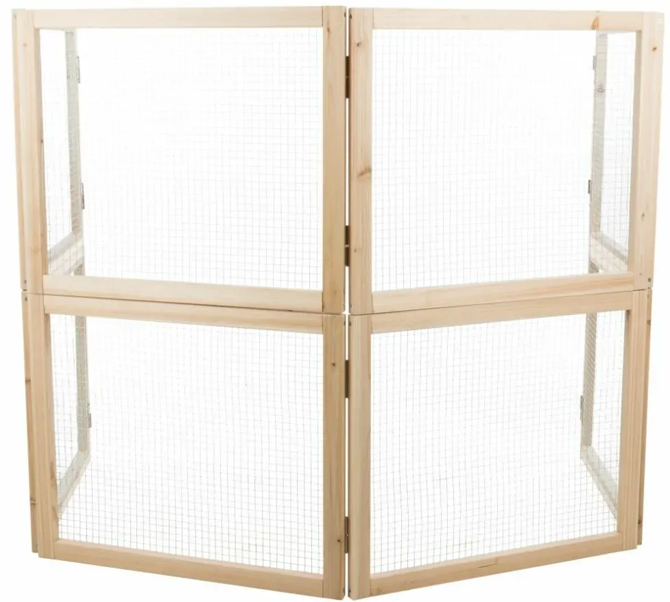 TRIXIE Vnitřní výběh pro zakrslé králíky, 60 - 240 x 50 cm, přírodní dřevo/kov