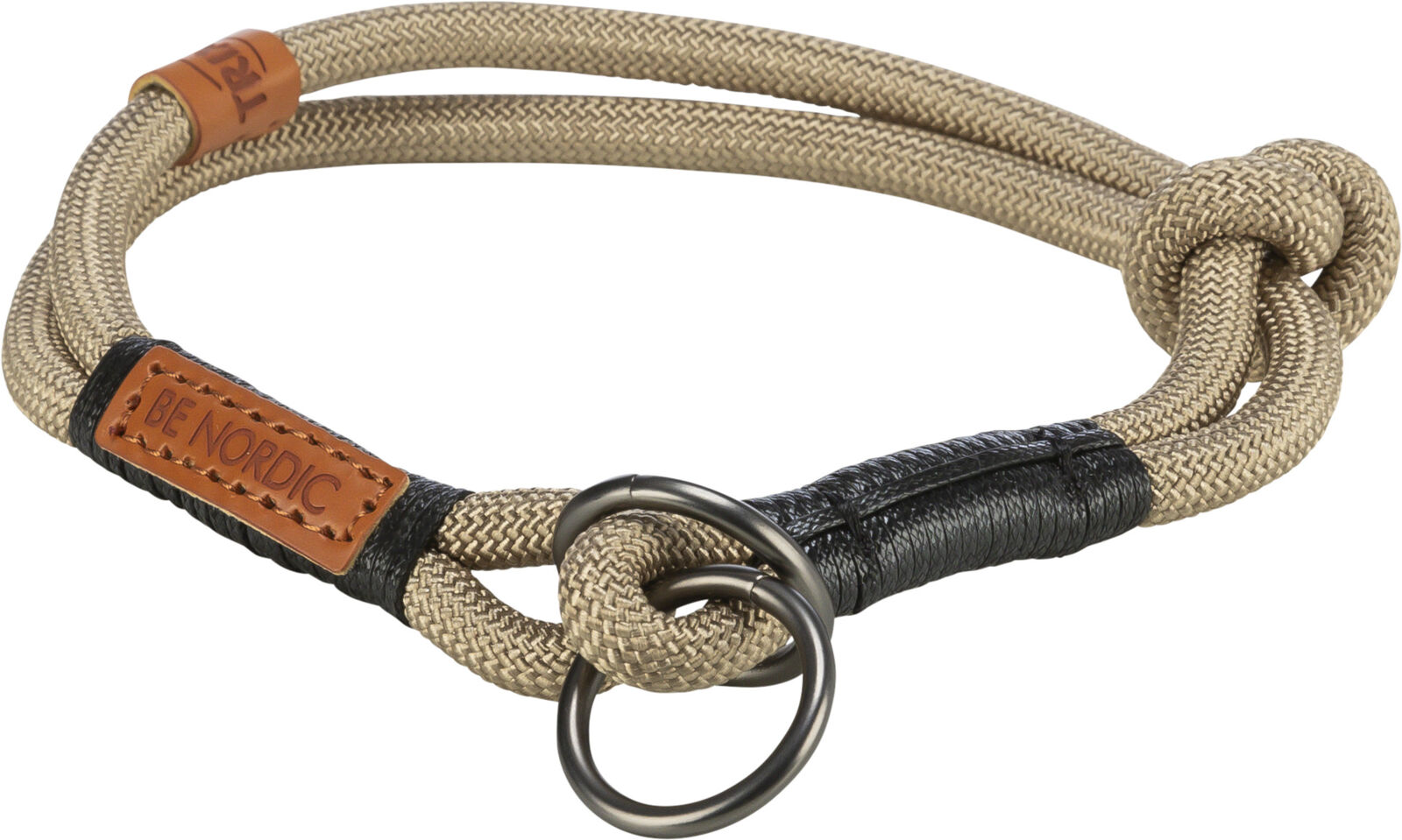 TRIXIE BE NORDIC polostahovací obojek, písková/černá S-M: 40 cm/ ø 8 mm
