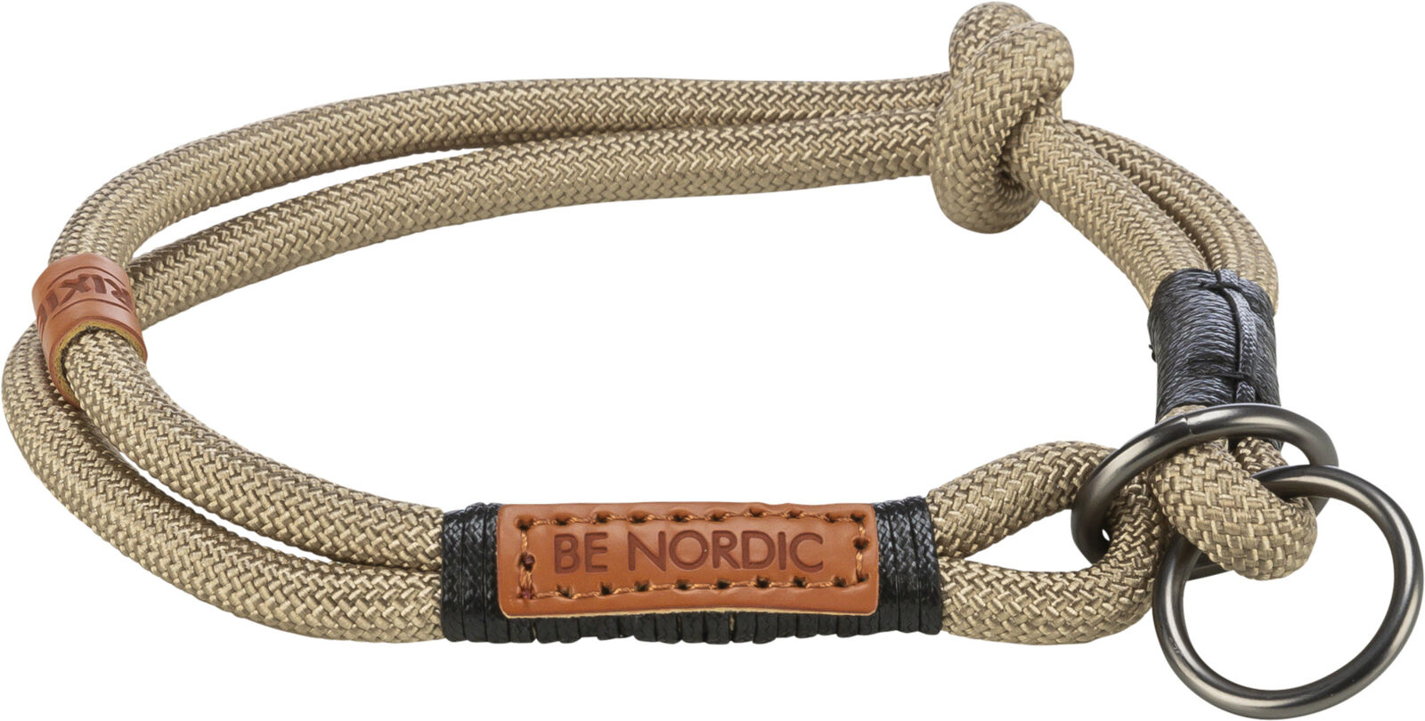 TRIXIE BE NORDIC polostahovací obojek, písková/černá L: 50 cm/ ø 13 mm
