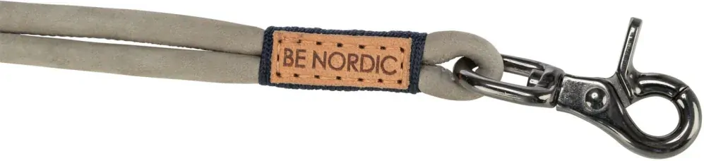 TRIXIE BE NORDIC prodlužovací kožené kulaté vodítko, XS-L: 2.00 m/ ø 8mm, šedá