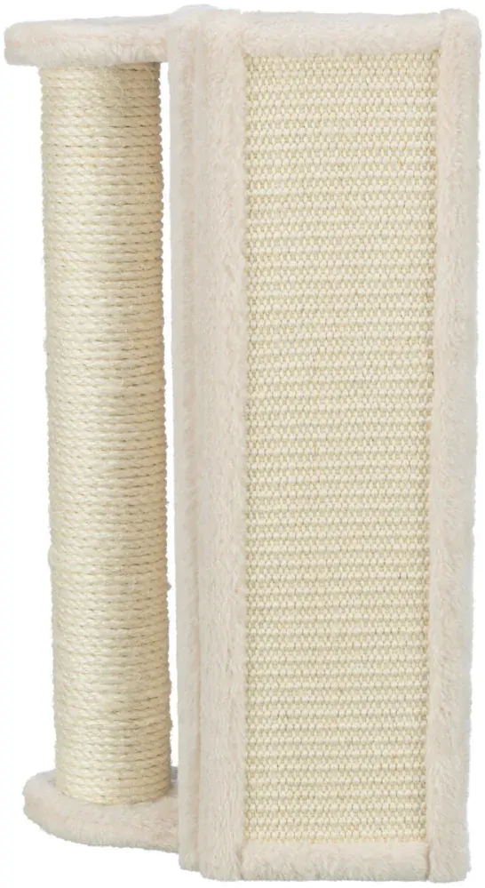 TRIXIE Škrabací rohová deska se sloupkem, 15 x 50 x 15 cm, béžová
