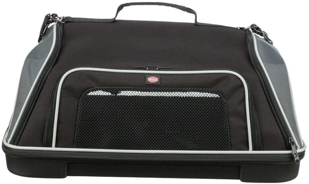 TRIXIE Letecká přepravní taška BOARDING, 55 × 23 × 40 cm, do 7 kg, černá/šedá