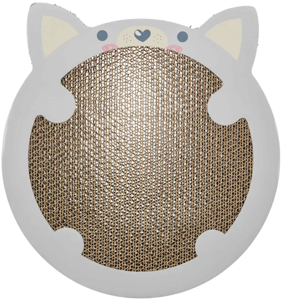 TRIXIE JUNIOR škrabací karton "křeček", catnip,  31 x 2,5 x 32,5 cm, šedá