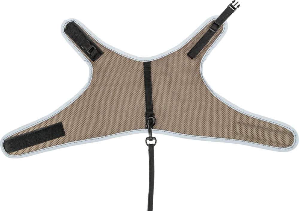 TRIXIE Postroj VESTA s vodítkem pro kočku 24-42 cm/1,20 m, šedobéžová