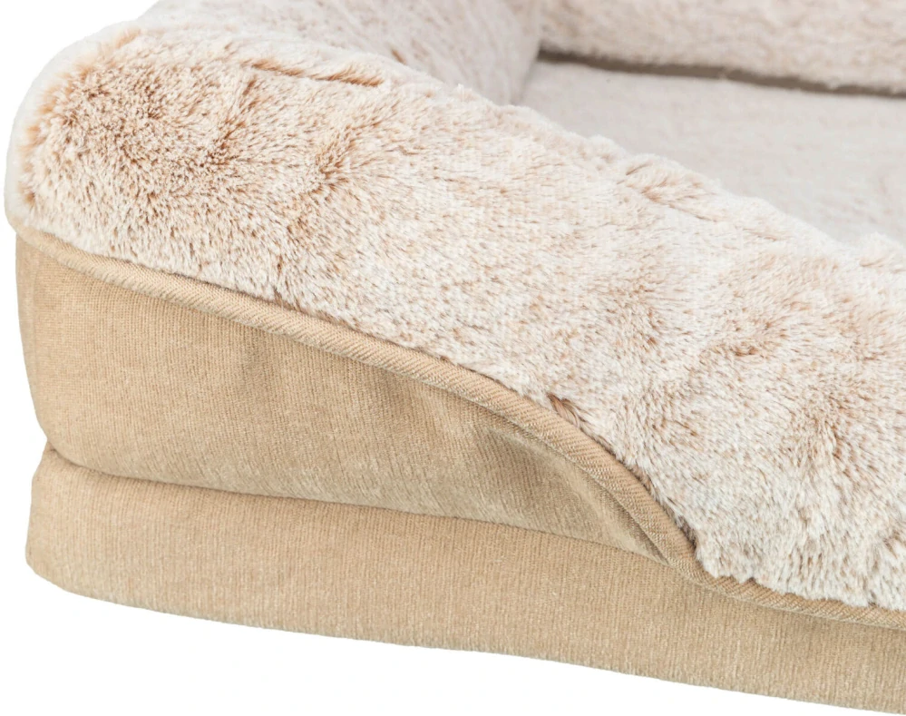 TRIXIE Vital Bed LINO, ortopedický obdélníkový pelech, béžová 90 x 65 cm