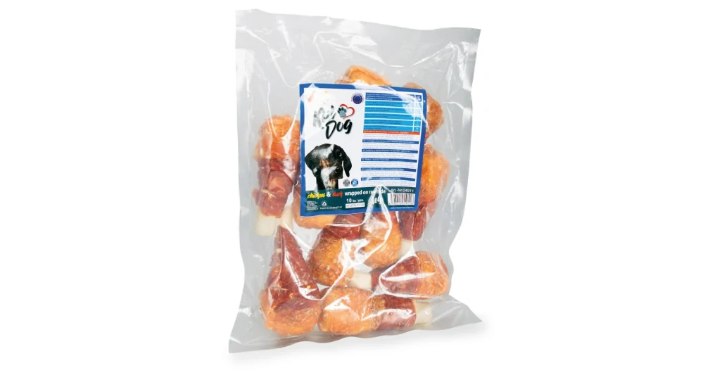 KIDDOG BUFFET stehno s kachním a kuřecím masíčkem 14 cm [10ks]