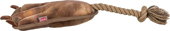 TRIXIE PAW, tlapa na laně se zvukem, 35 cm, plyš