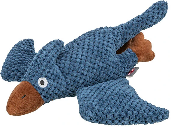 TRIXIE Be Eco Pterosaurus, hračka pro psy, se zvukem, 30 cm, polyester, modrá/hnědá