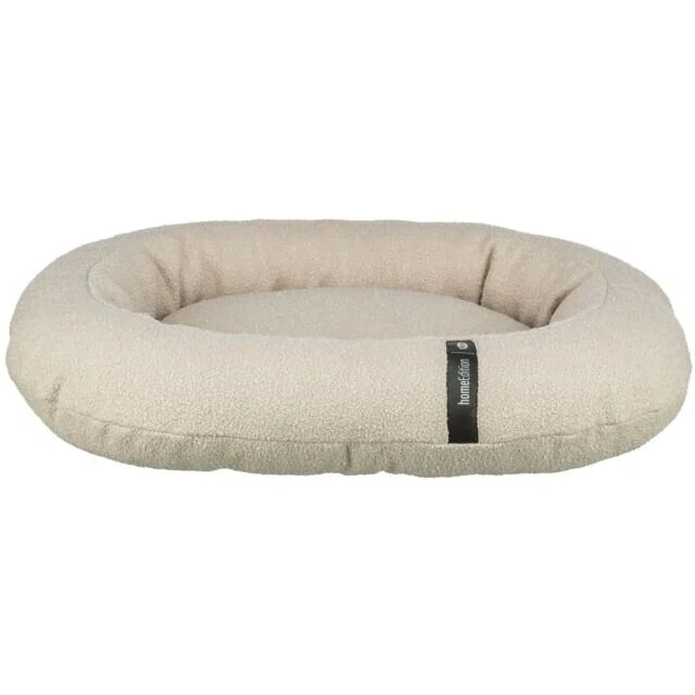 TRIXIE CityStyle Vital Bed HOME Edition, ortopedické oválné lůžko s okrajem, krémová 75 x 60 cm
