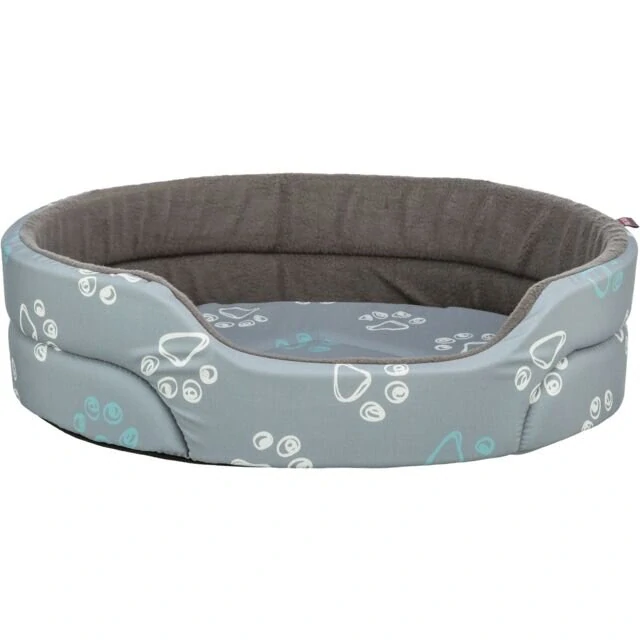 TRIXIE Pelech JIMMY Basic Edition, oválný, bavlna/fleece, světlešedá/tmavěšedá 55 x 45cm