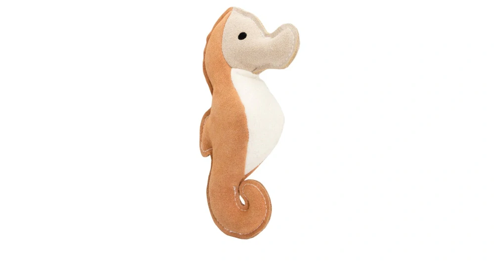 Mořský koník,  23 cm, jutový robustní aport, HIPHOP DOG, krémová/hořčicová