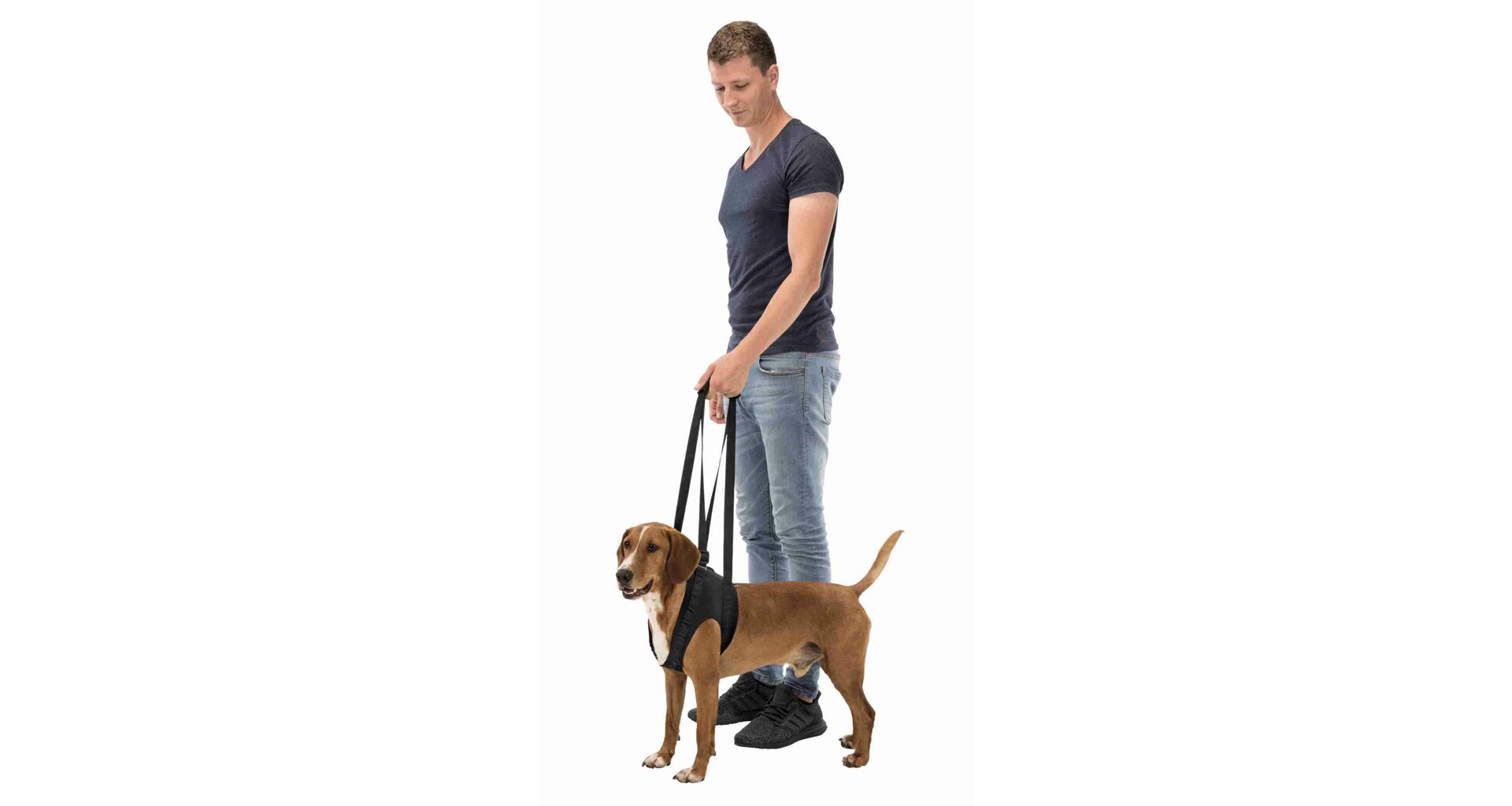 TRIXIE Podpůrná pomůcka k chůzi L-XL 75-85 cm černá