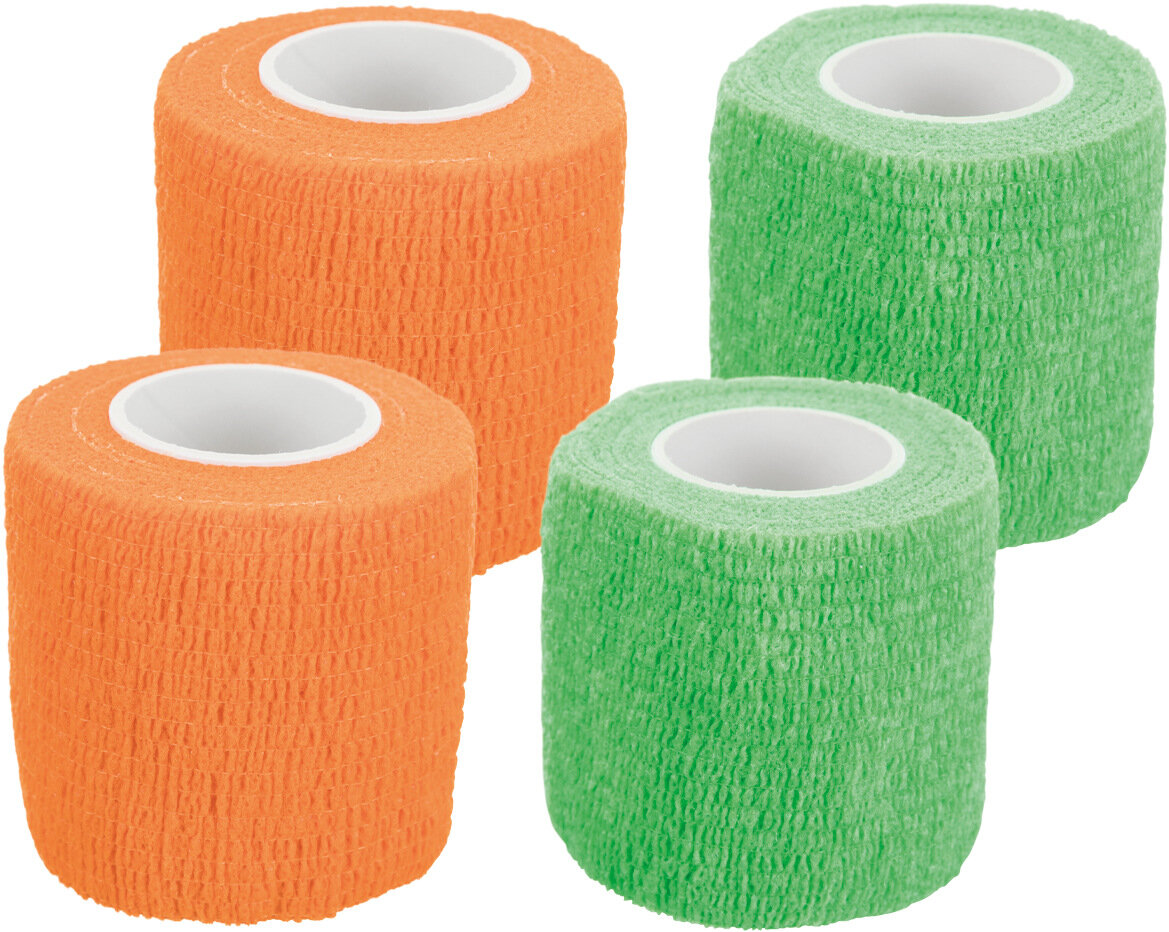 TRIXIE Samodržící bandážová obinadla s hořkou přísadou 5 cm/4,5 m (14x zelen.,13x oranž.) [27 ks]
