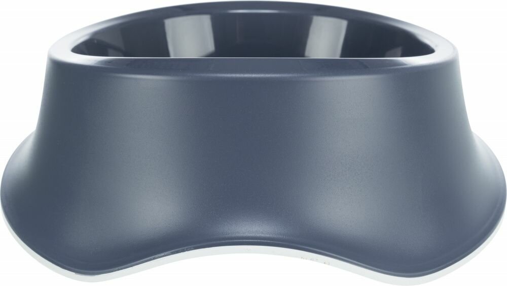 TRIXIE Plastová miska proti vyhazování potravy, gumový kroužek,  0.35 l/ø 18 cm, modrá - DOPRODEJ