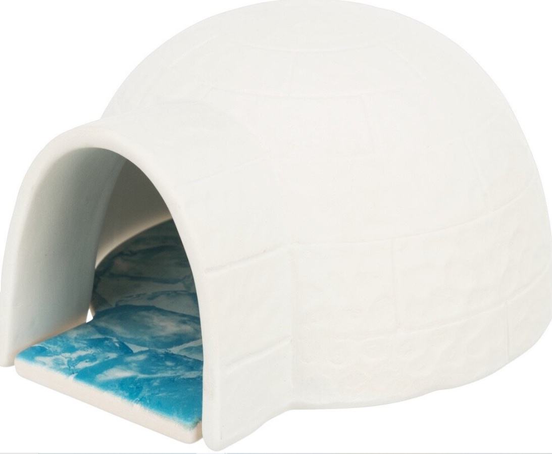 TRIXIE Igloo s chladící keramickou deskou,  13 x 9 x 15 cm, bílá