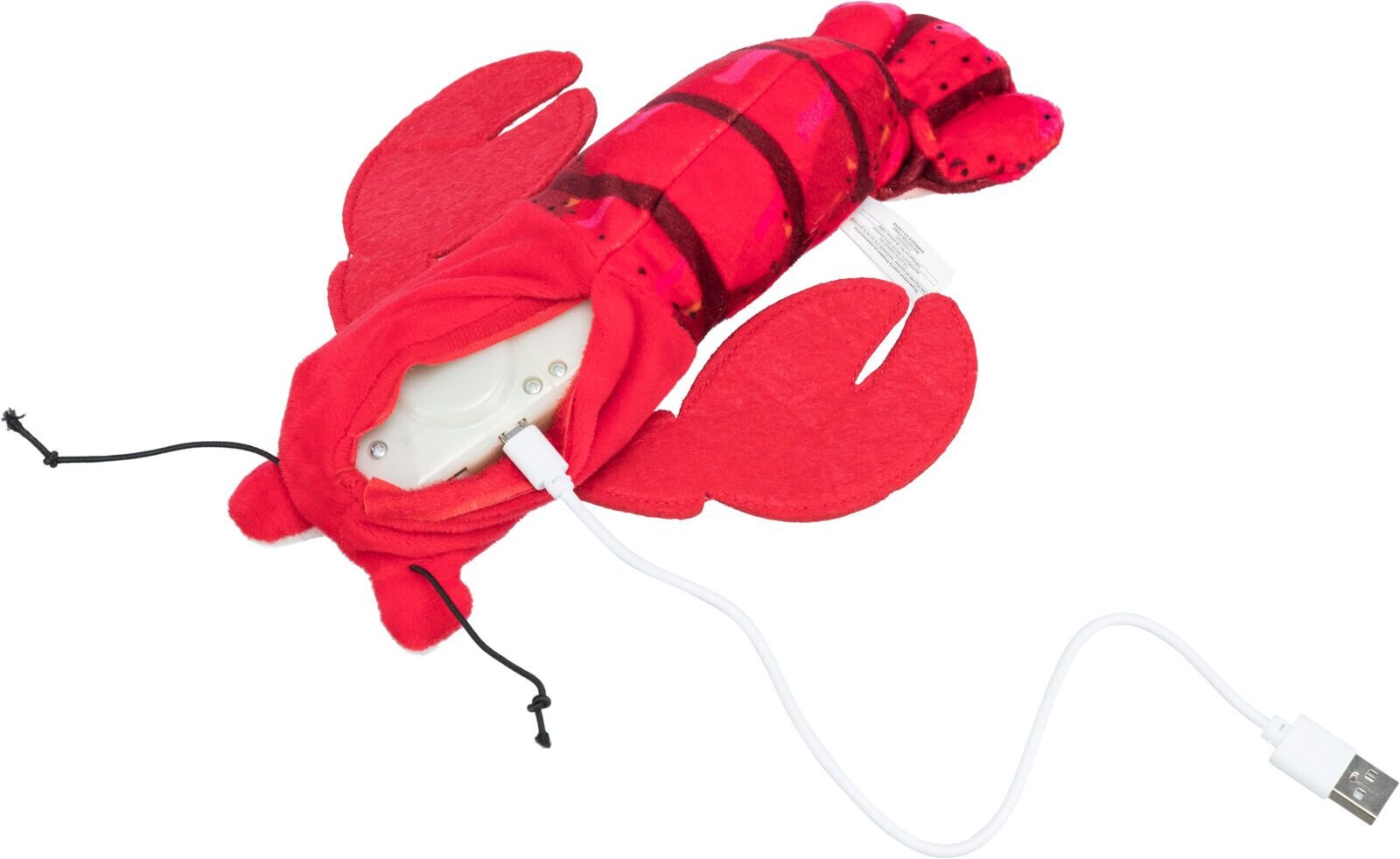 Kreveta jako živá, mrskající se, s catnipem, látka, 23 cm (RP 2,90 Kč)